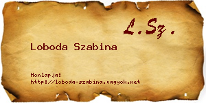 Loboda Szabina névjegykártya