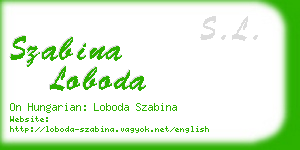 szabina loboda business card